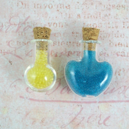 MINI BUTELECZKA SZKLANA KWIATEK