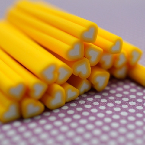 PAŁECZKA FIMO SERCE ŻÓŁTE