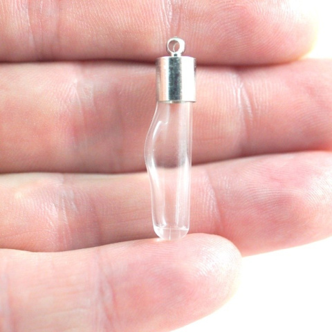 MINI FIOLKA SZKLANA Z JEDNYM BRZUSZKIEM