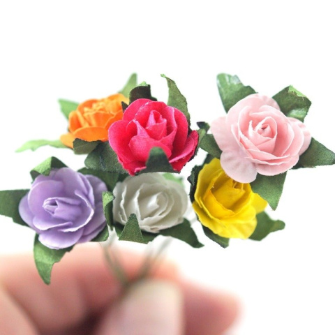 MINI KWIATEK CZERWONA RÓŻA 5 szt.