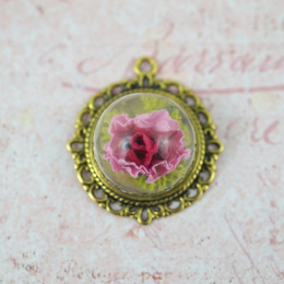 WISIOREK STARE ZŁOTO Z PÓŁKULĄ SZKLANĄ