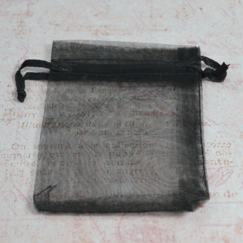 WORECZEK Z ORGANZY CZARNY