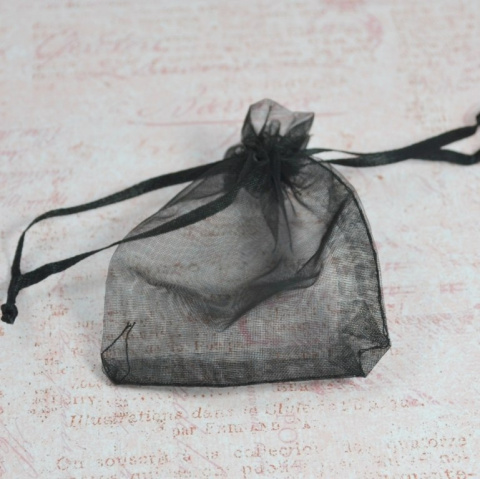 WORECZEK Z ORGANZY CZARNY