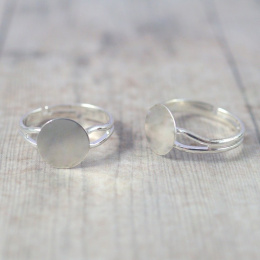 BAZA PIERŚCIONKA TARCZA SREBRNA 10 mm.