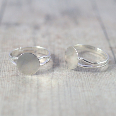 BAZA PIERŚCIONKA TARCZA SREBRNA 10 mm.