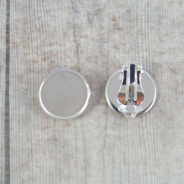 BAZA KLIPSA SREBRNA 14 mm 2szt