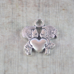 ZAWIESZKA SREBRNA ZAKOCHANA PARA