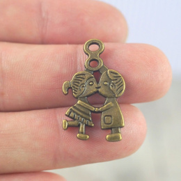 ZAWIESZKA STARE ZŁOTO ZAKOCHANA PARA