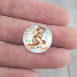 KABOSZON SZKLANY DWA MISIE 20 mm.