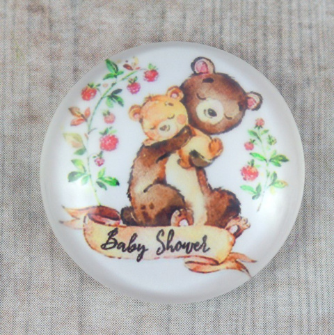 KABOSZON SZKLANY DWA MISIE 25 mm.