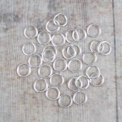 KÓŁKO MONTAŻOWE SREBRNE 10 mm 10 szt.