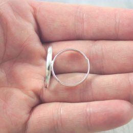 BAZA PIERŚCIONKA DO KABOSZONA SREBRNA 14 mm.