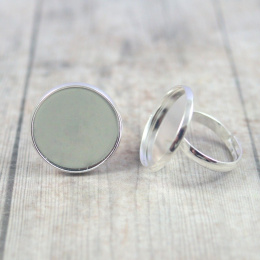 BAZA PIERŚCIONKA DO KABOSZONA SREBRNA 14 mm.