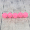 KORALIKI FLUORESCENCYJNE RÓŻOWE 10 mm 5 szt.