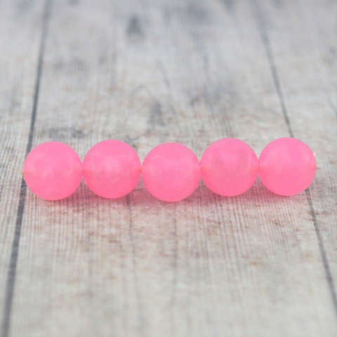 KORALIKI FLUORESCENCYJNE RÓŻOWE 10 mm 5 szt.
