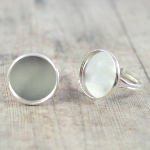 BAZA PIERŚCIONKA DO KABOSZONA SREBRNA 16 mm.