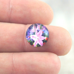 KABOSZON SZKLANY KWIATY 12 mm.