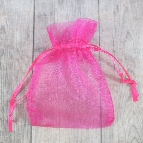 WORECZEK Z ORGANZY CIEMNORÓŻOWY