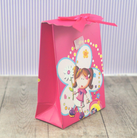 PAPIEROWA TOREBKA ZAPINANA NA RZEP 10,5x7,5 cm