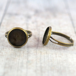 BAZA PIERŚCIONKA DO KABOSZONA STARE ZŁOTO 12 mm.