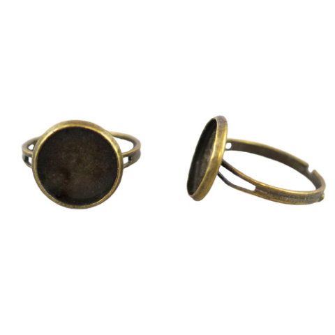 BAZA PIERŚCIONKA DO KABOSZONA STARE ZŁOTO 12 mm.