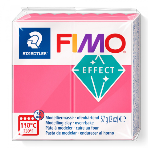 FIMO EFFECT TRANSPARENTNY CZERWONY- 204