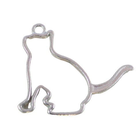 ZAWIESZKA ,RAMKA SREBRNA DUŻY KOTEK