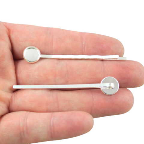 BAZA WSUWKI NA KABOSZON SREBRNA 8 mm.