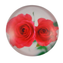 KABOSZON SZKLANY CZERWONE RÓŻE 12 mm