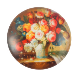 KABOSZON SZKLANY KWIATY W WAZONIE 25 mm.