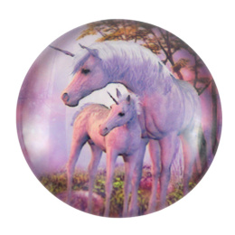 KABOSZON SZKLANY DWA JEDNOROŻCE 25 mm.