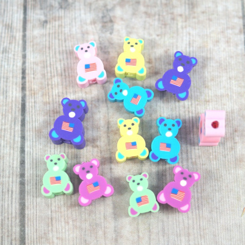 KORALIKI FIMO MIŚ MIX 15 szt.