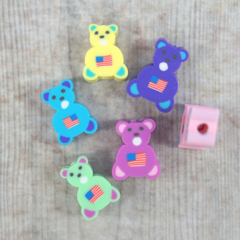 KORALIKI FIMO MIŚ MIX 15 szt.