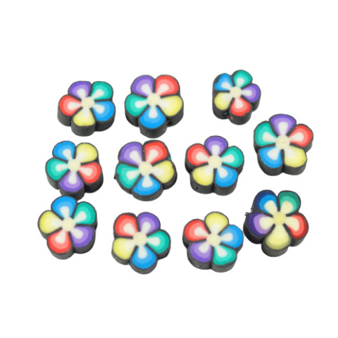 MIX KORALIKÓW FIMO- KWIATKI 10 szt.