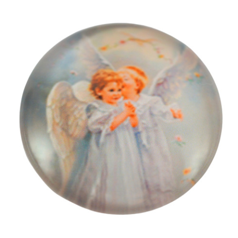 KABOSZON SZKLANY DWA ANIOŁKI 20 mm.