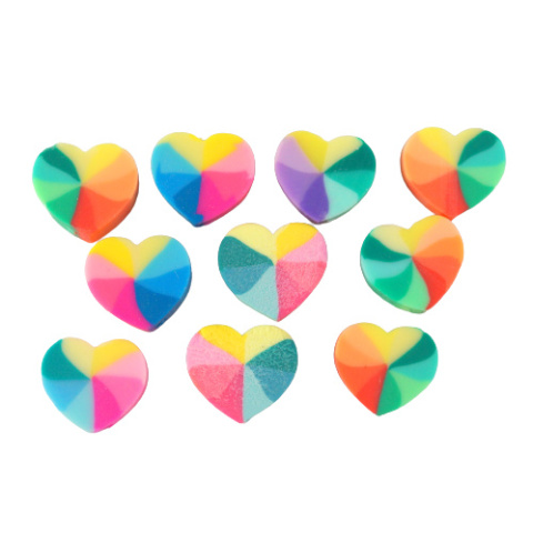MIX KORALIKÓW FIMO KOLOROWE SERCA 10 szt.
