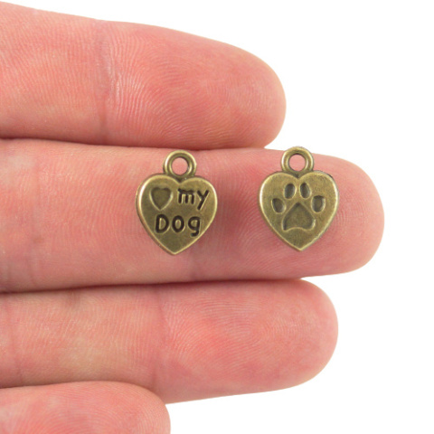 ZAWIESZKA STARE ZŁOTO SERCE I LOVE MY DOG