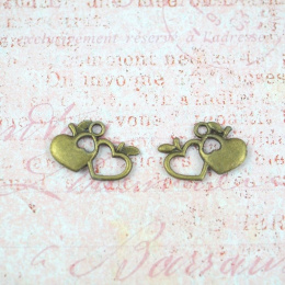 ZAWIESZKA DWA SERCA STARE ZŁOTO