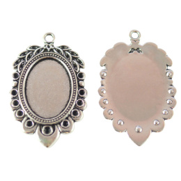 BAZA WISIORKA DO KABOSZONA OWALNA 18x25 mm