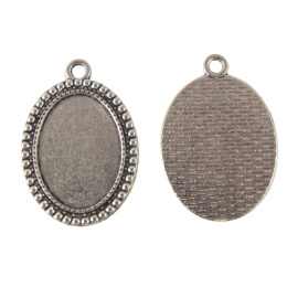 BAZA WISIORKA DO KABOSZONA OWALNA 18x25 mm.