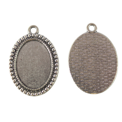 BAZA WISIORKA DO KABOSZONA OWALNA 18x25 mm.