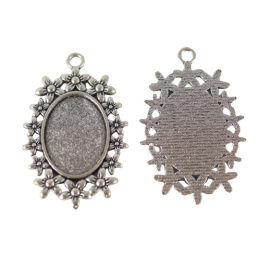 BAZA WISIORKA DO KABOSZONA OWALNA 18x25 mm