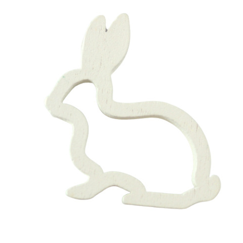 DREWNIANA OZDOBA AŻUROWA ZAJĄC BIAŁY
