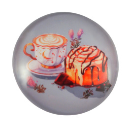 KABOSZON SZKLANY MUFFINKA Z KAWĄ 20 mm