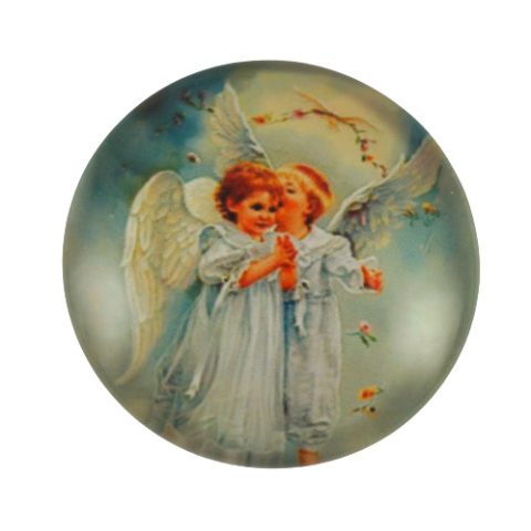 KABOSZON SZKLANY DWA ANIOŁKI 25 mm.