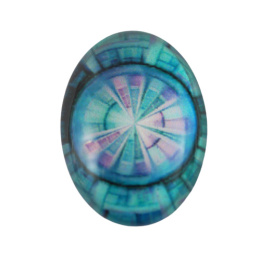 KABOSZON SZKLANY OWALNY 18x25 mm.