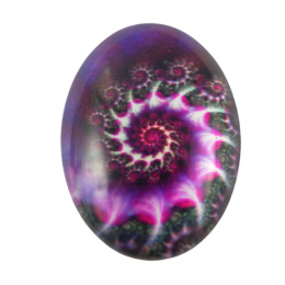 KABOSZON SZKLANY OWALNY ZAKRĘCONY18X25mm