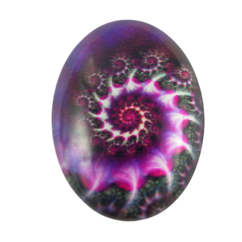 KABOSZON SZKLANY OWALNY ZAKRĘCONY18X25mm