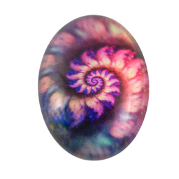 KABOSZON SZKLANY OWALNY ZAKRĘCONY18X25mm