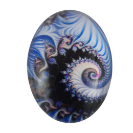 KABOSZON SZKLANY OWALNY ZAKRĘCONY18X25mm